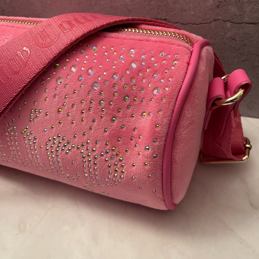 ❌SOLD JUICY COUTURE LET IT SHINE ROLL BAG JUICY PINK  NWOT - Picture 4 of 15